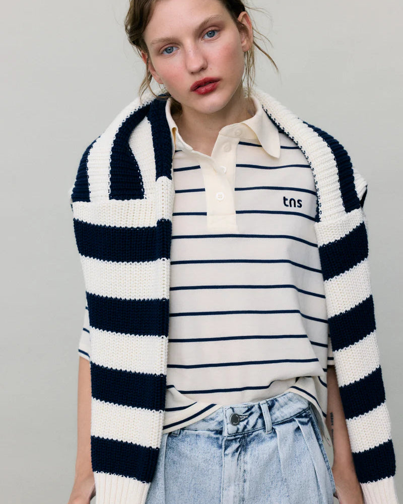 The New Society Acacia Polo White Tops