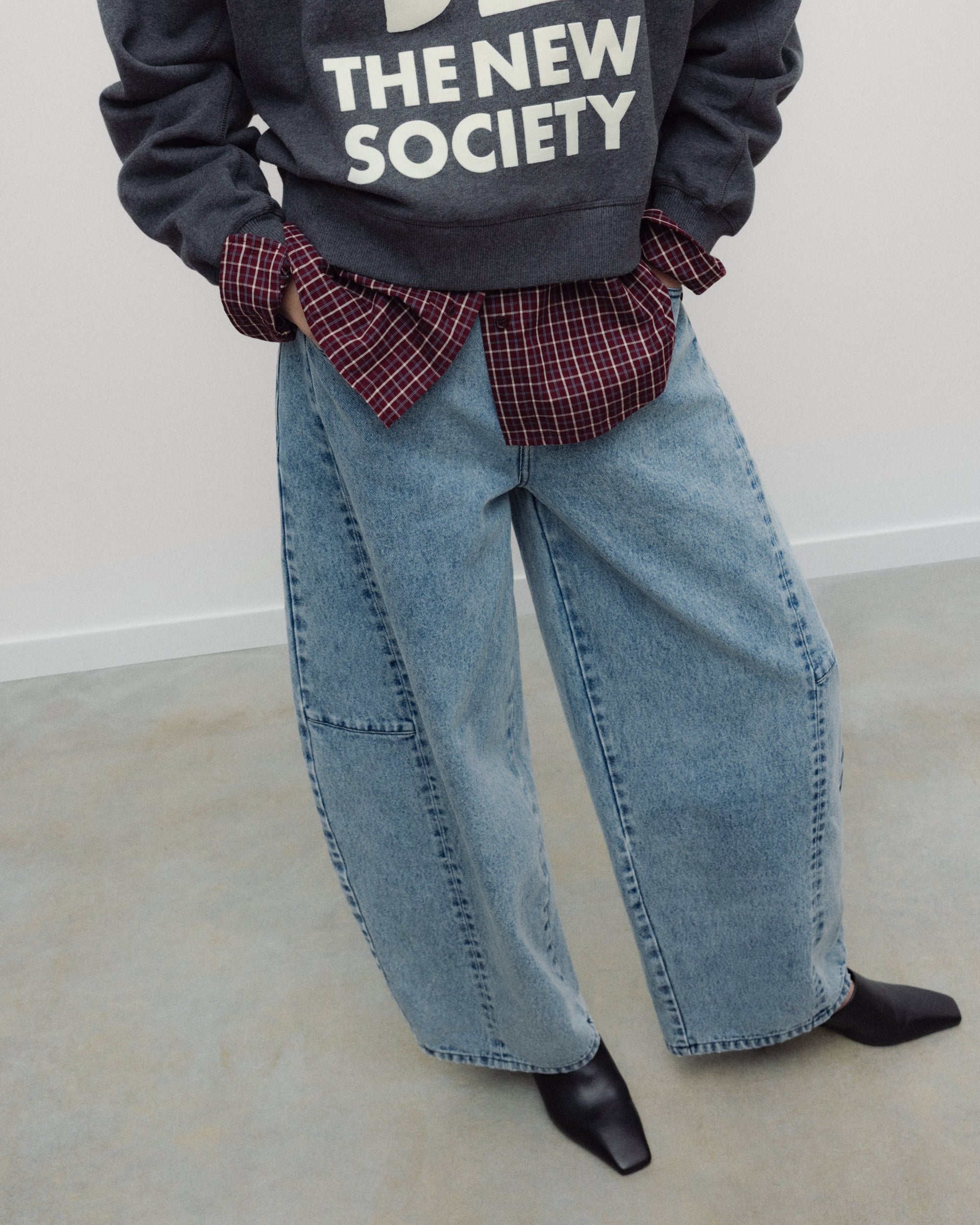 The New Society Barrel Jeans