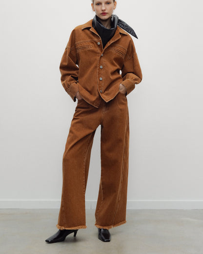 The New Society Extra Wide Trouser Hazel