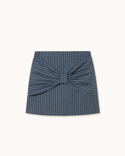 The Tiny Big Sister Striped Mini Skirt Light Navy