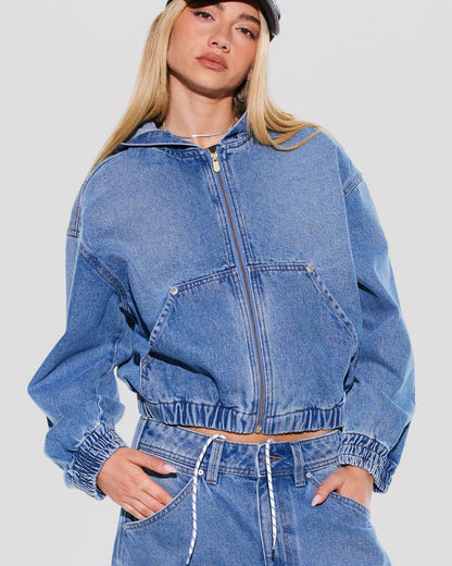 Abrand Hooded Bomber Jacket Blazers & Jasjes