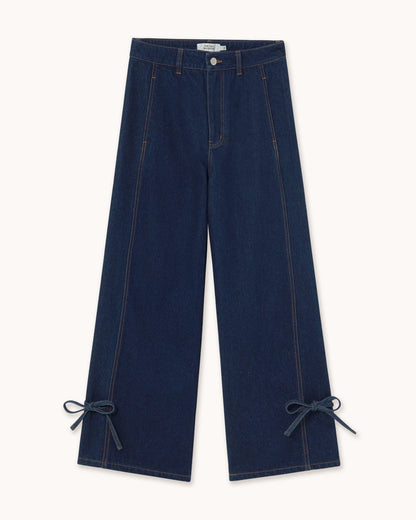 The Tiny Big Sister Lace Cutlines Denim Jeans