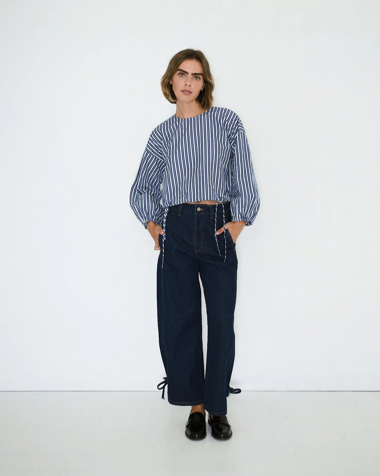 The Tiny Big Sister Lace Cutlines Denim Jeans