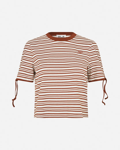 Baum und Pferdgarten Janet T-shirt Caramel Brown Stripe