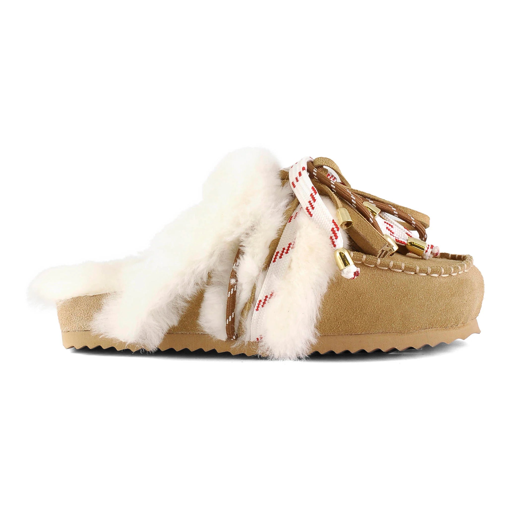 Colors of California Suede Clogs Cognac