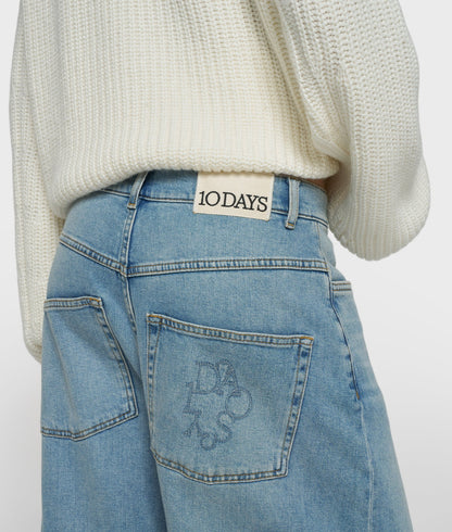 10DAYS Wide tapered denim pants