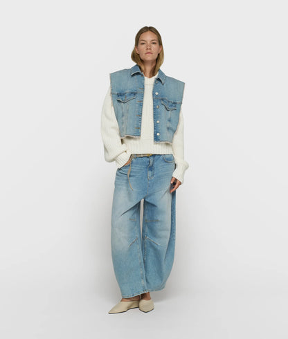10DAYS Wide tapered denim pants
