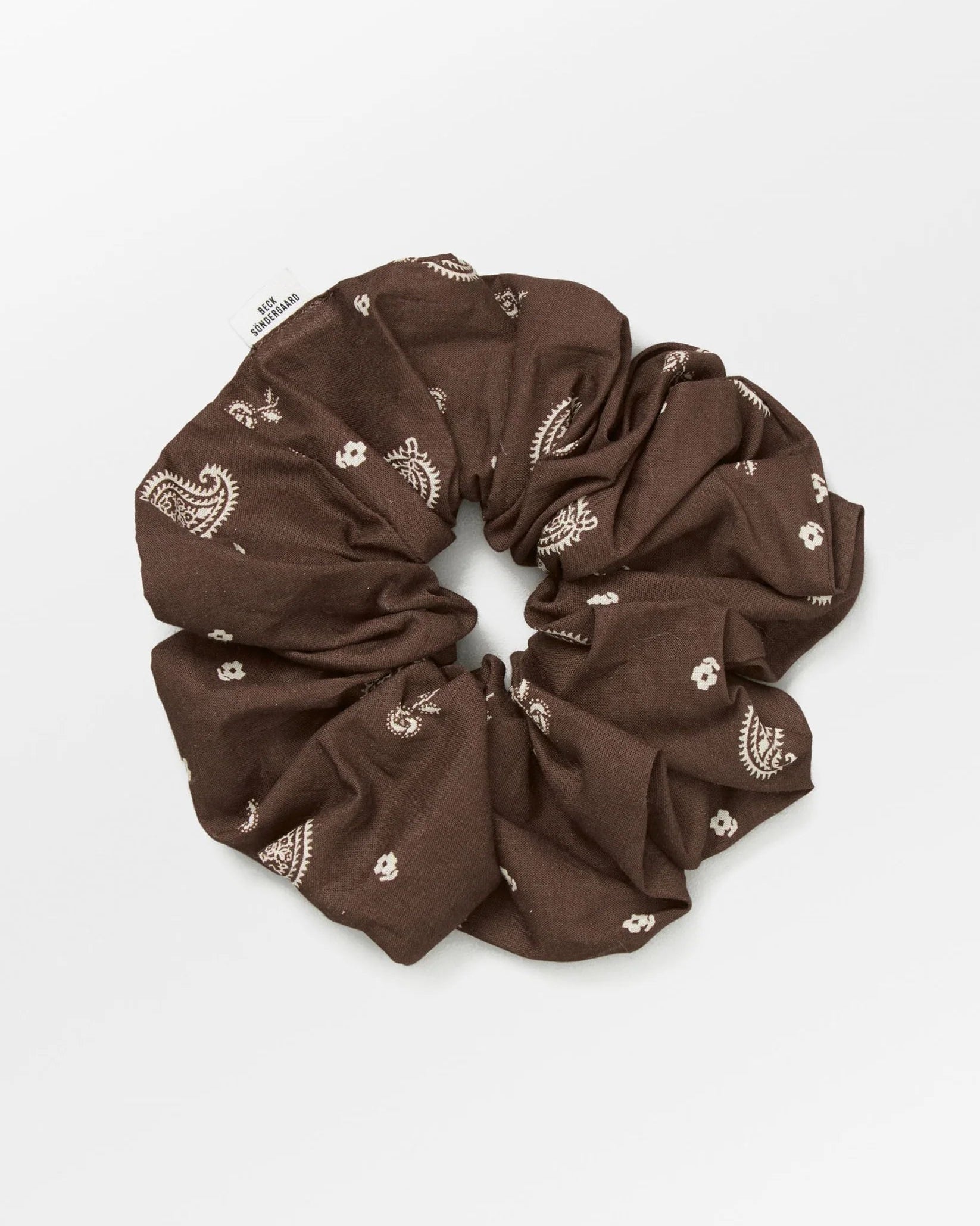 Becksöndergaard Bloom Paisley Scrunchie Chocolate Brown 15 cm Accessoires
