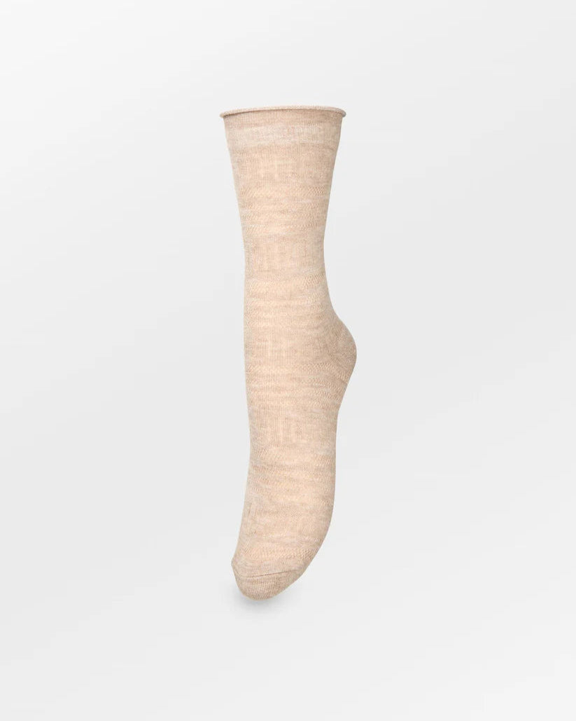 Becksöndergaard Lucretia Wola Sock Dark Beige Melange Accessoires
