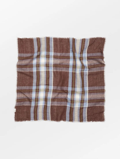 Becksöndergaard Plaidia Cowea Scarf Cappuccino Brown 55 x 55 cm