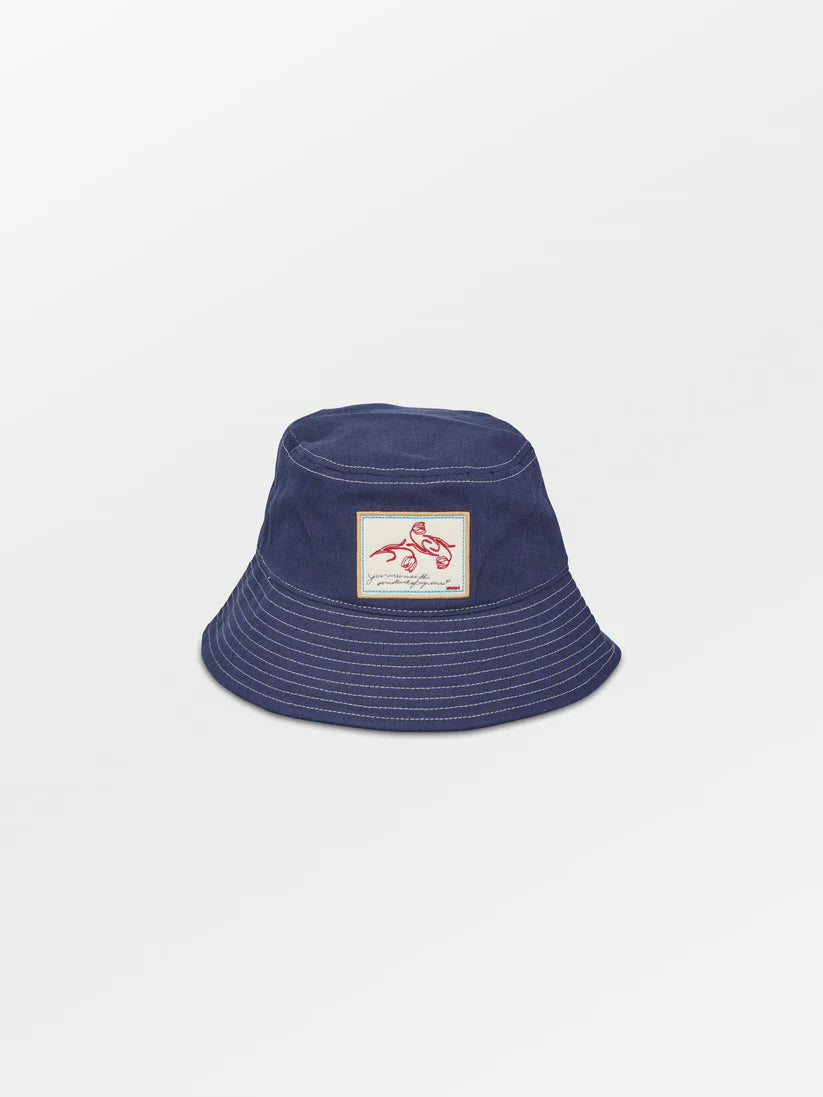 Becksöndergaard Canvas Bucket Hat Navy Blue Accessoires