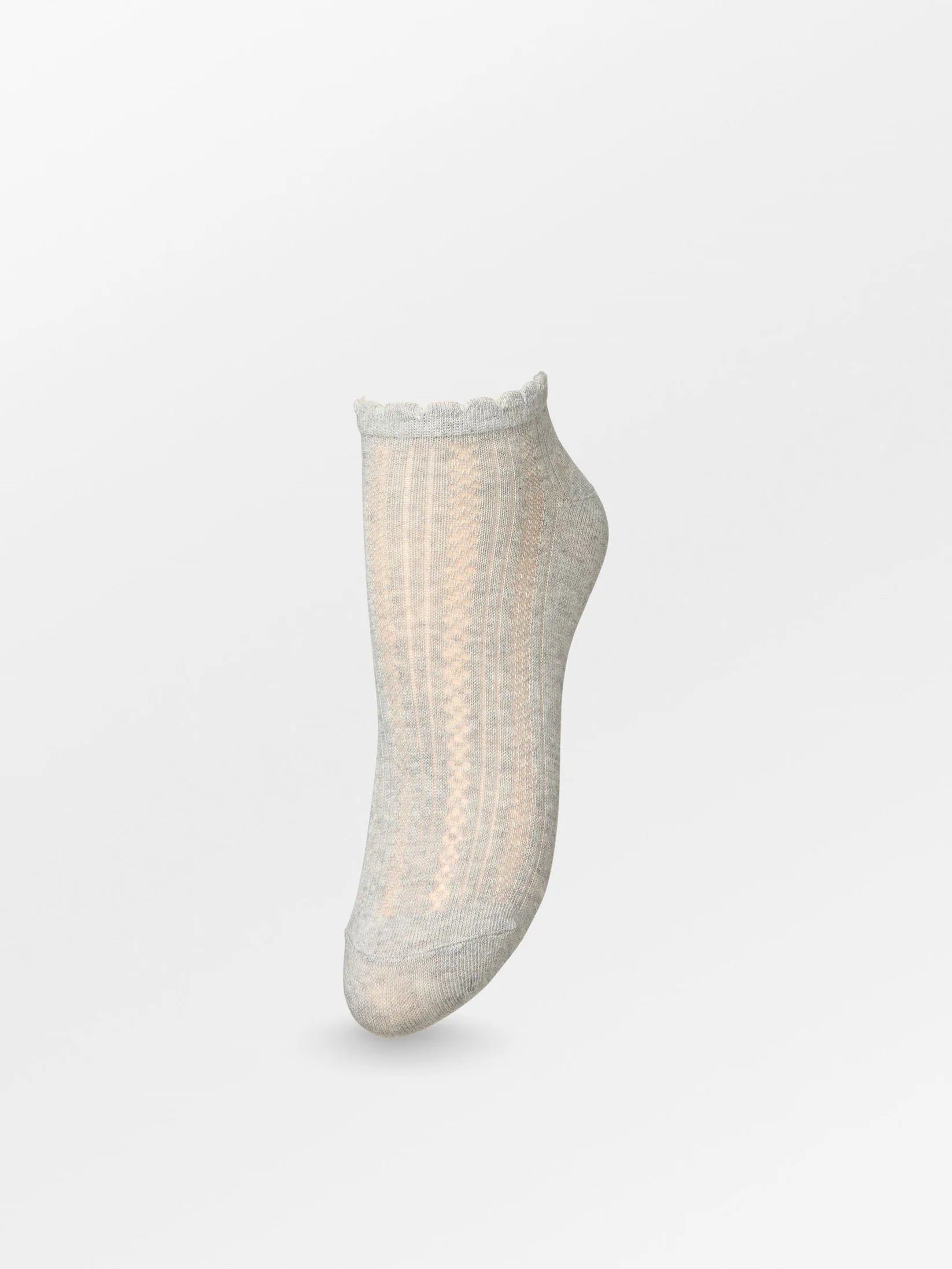 Becksöndergaard Crochia Cotta Short Sock Grey Melange Accessoires