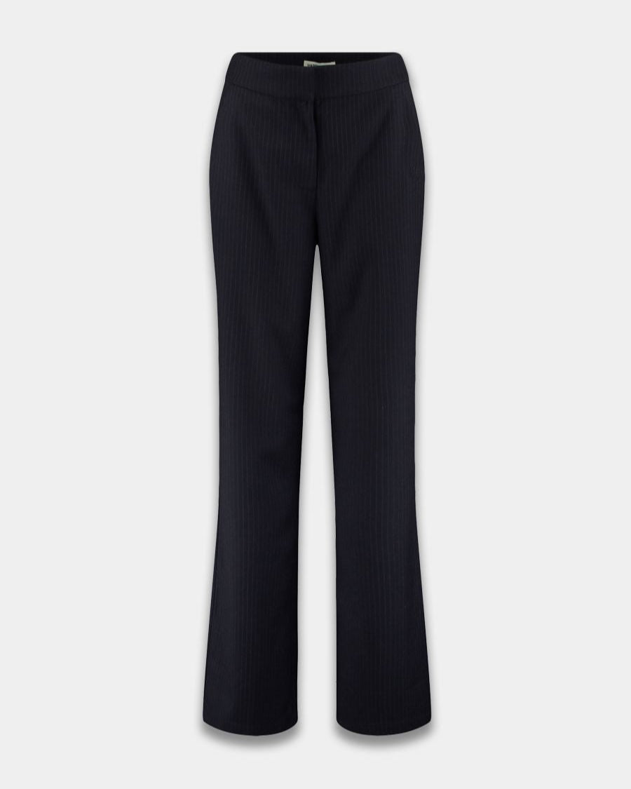Harper & Yve Frederique Broek Stripe Black Vintage Blue Broeken