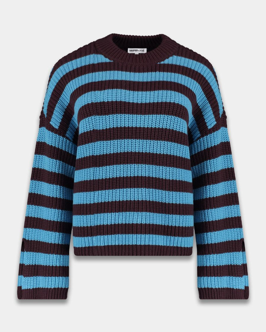 Harper & Yve Alice Trui Azure Blue Truien & Vesten