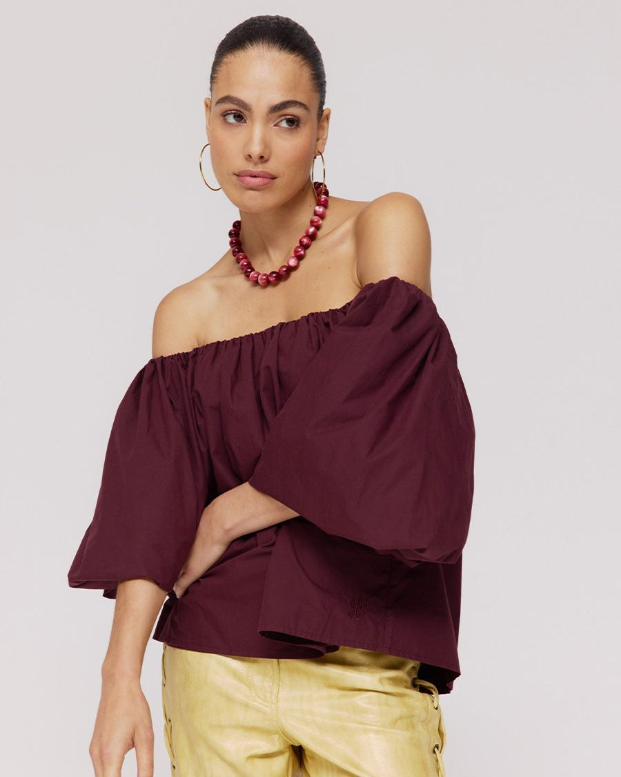 Harper & Yve Lauren Top Wine Berry Tops