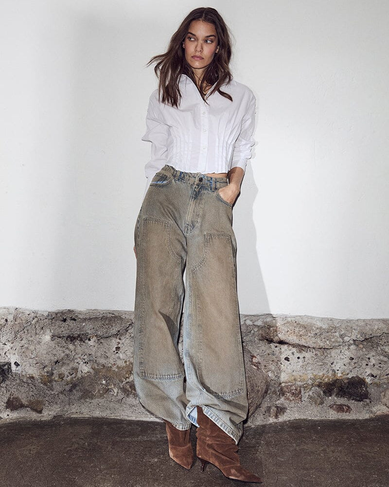 Haute L'amitié Celeste Patch Vintage Tall Jeans