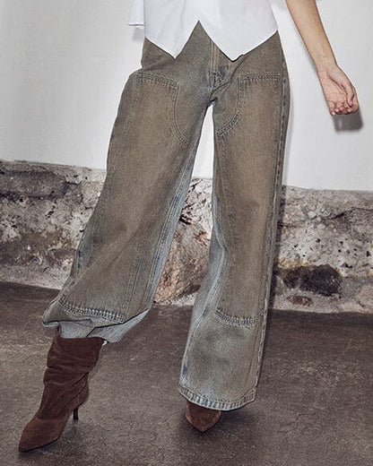 Haute L'amitié Celeste Patch Vintage Tall Jeans