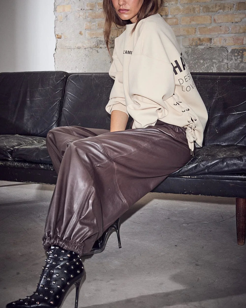 Haute L'amitié Jasmin Leather Harem Pant