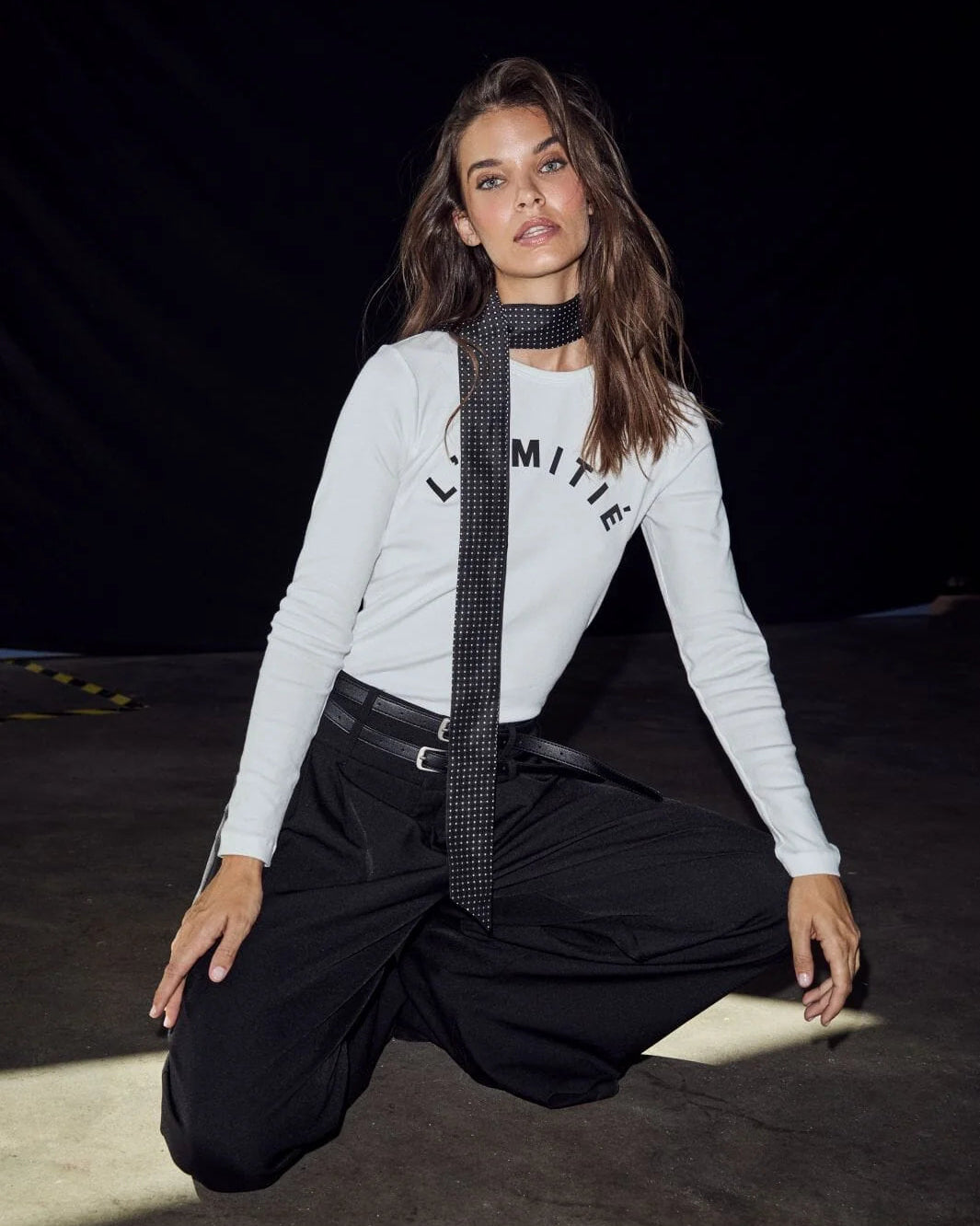 Haute L'amitié Clean LS logo Shirt HL10850 Off White