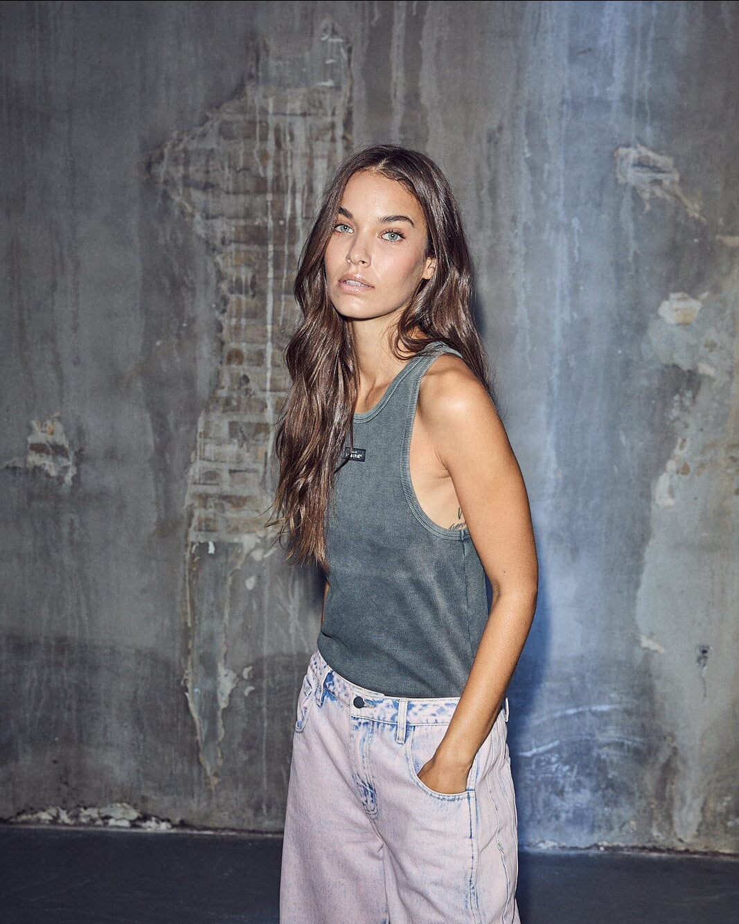 Haute L'amitié Acid Rib Badge Tank Top