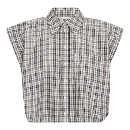 Haute L'amitié Dinnie NS Mini Check Shirt Off-White Beige