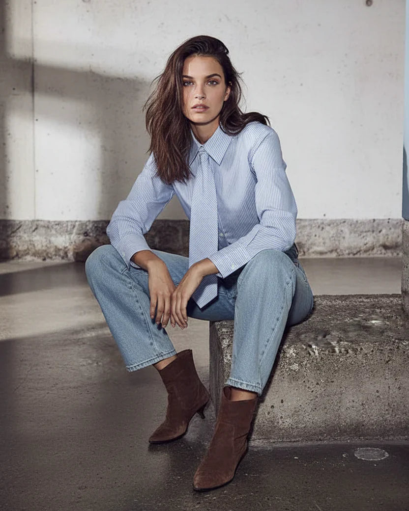Haute L'amitié Emma Tie Stripe Blouse
