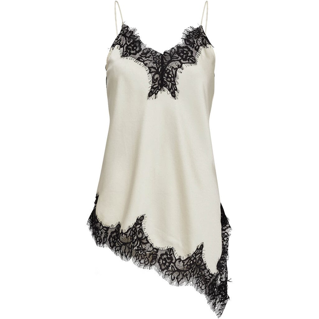 Naomi Asym Contrast Lingerie Top Pearl