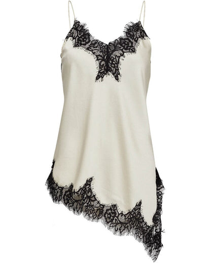 Haute L'amitié Naomi Asym Contrast Lingerie Top Pearl