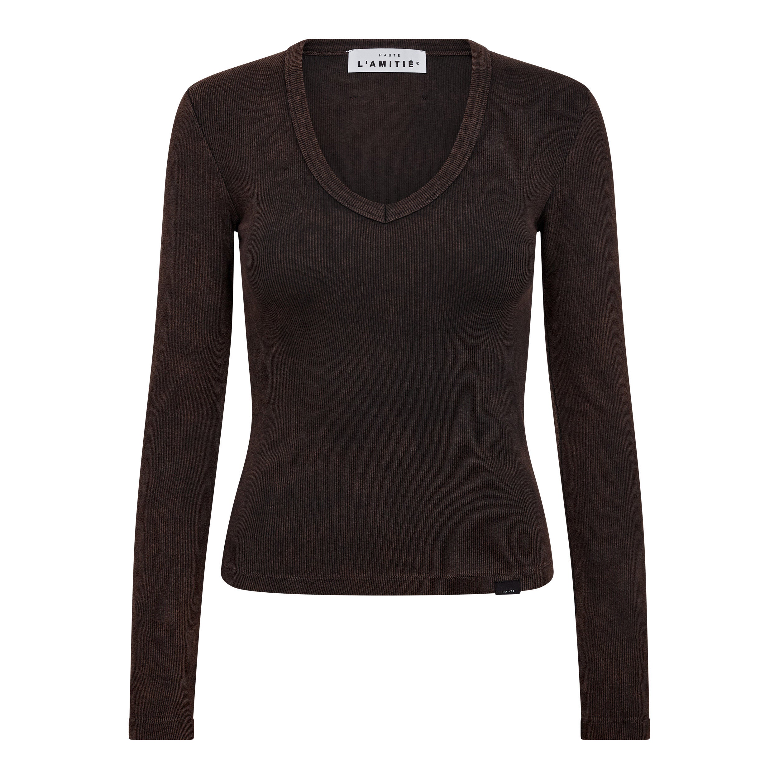 Haute L'amitié Deep V LS Rib Acid T-shirt