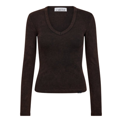 Haute L'amitié Deep V LS Rib Acid T-shirt
