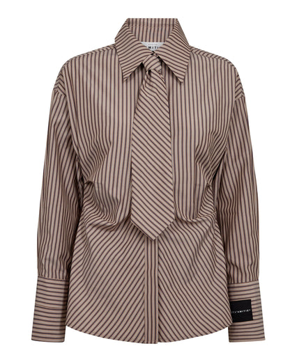 Haute L'amitié Gemma Tie Stripe Blouse