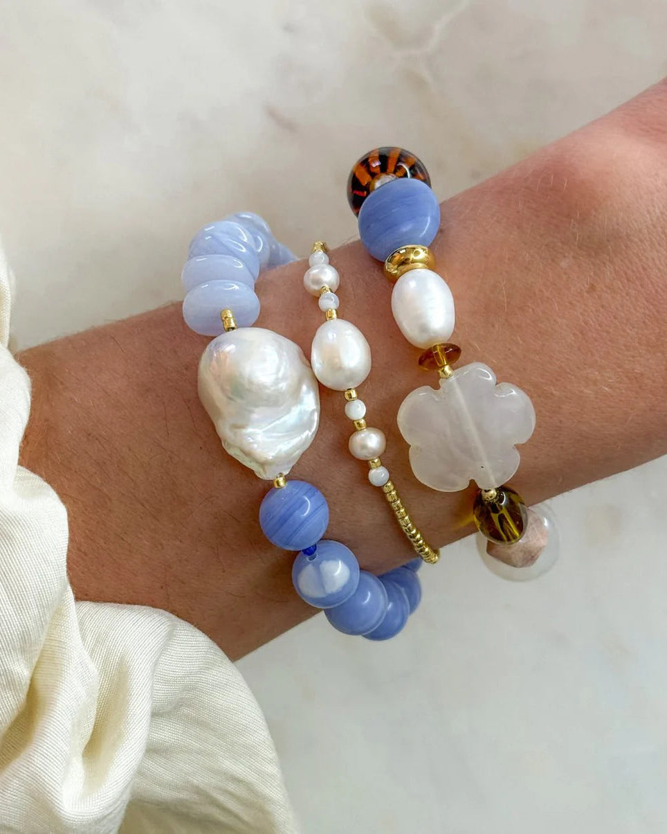 Le Veer Milky Pearl Armband