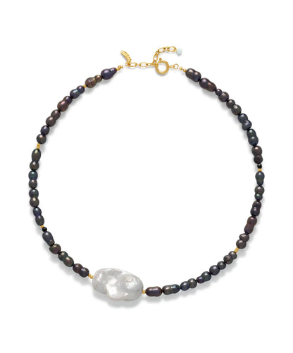 Le Veer Pearl Noir Ketting
