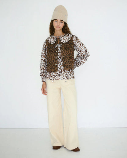 The Tiny Big Sister Animal Print Vest Truien & Vesten