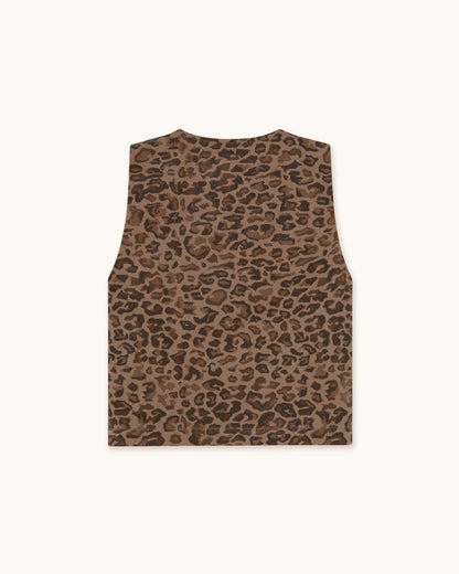 The Tiny Big Sister Animal Print Vest Truien & Vesten