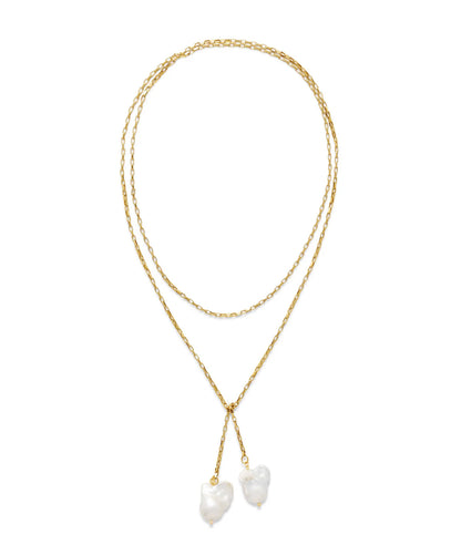 Le Veer Twin Pearl Ketting